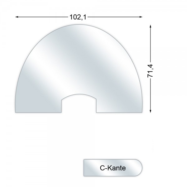 CERA Design Glasvorlegeplatte, 1021 x 713,7 mm, Kaminofen Solitherm, nano & nano+