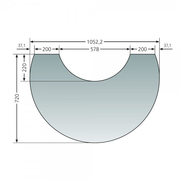 ORANIER Glas-Vorlegeplatte zu Polar Neo 8 / W+ / Aqua