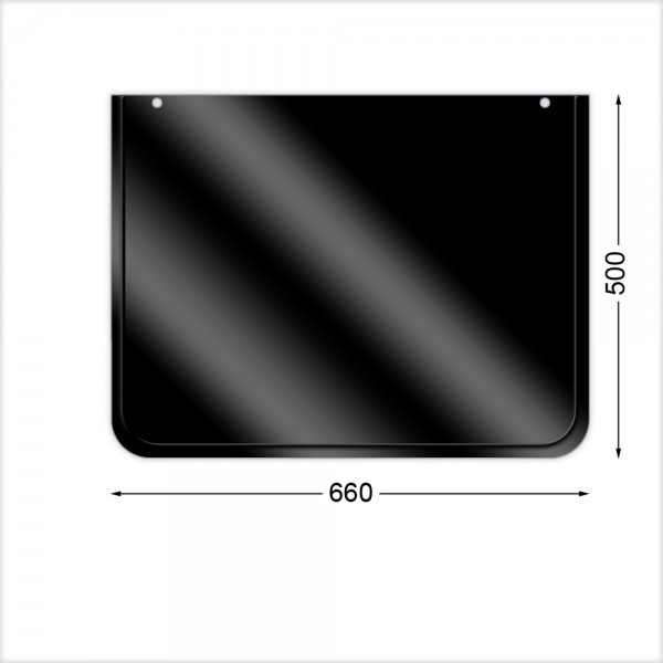 Ofenblech, 500 x 660 mm, schwarz emailliert, 3-seitig gesickt