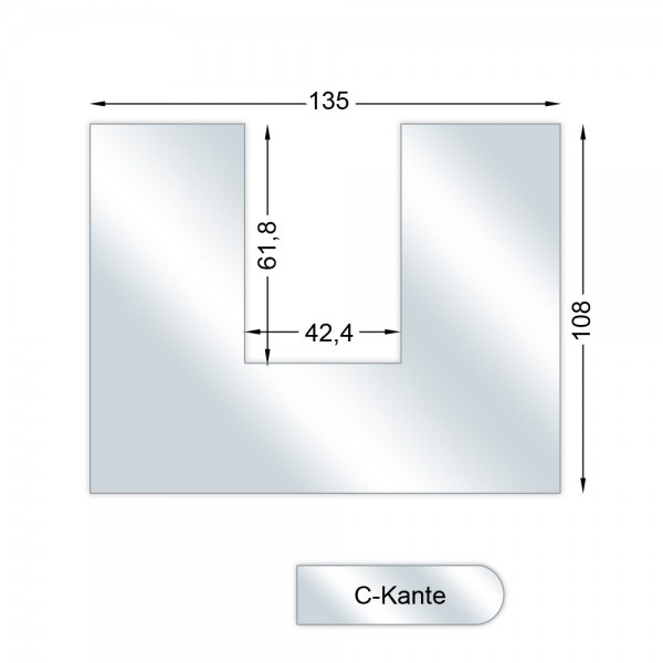 CERA Design Glasvorlegeplatte aus Einscheibensicherheitsglas für Kamin KL1